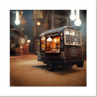 Steampunk Tokyo Ramen Food Truck Posters and Art